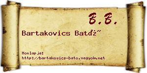 Bartakovics Bató névjegykártya